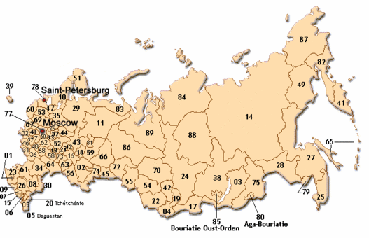 L\\'ingouchie est le numéro 06 à côté de la Tchétchénie 20