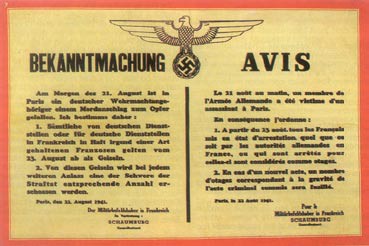 En 1941 les Allemands déclarent otages tous les prisonniers